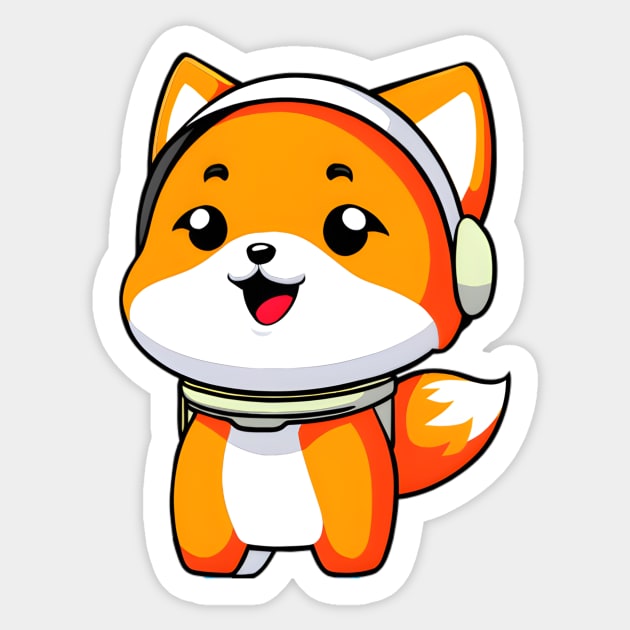 Smiling Astrofox! Sticker by Artified Studio